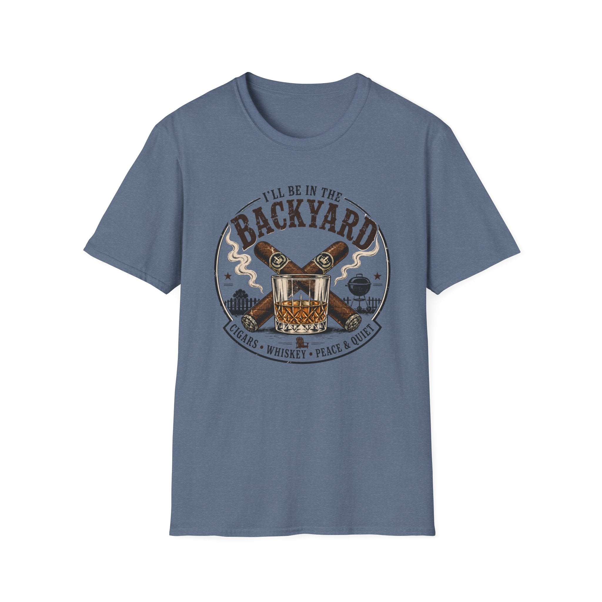 Backyard Smoking Club T-Shirt — "I'll Be in the Backyard" BBQ & Cigar Graphic Tee