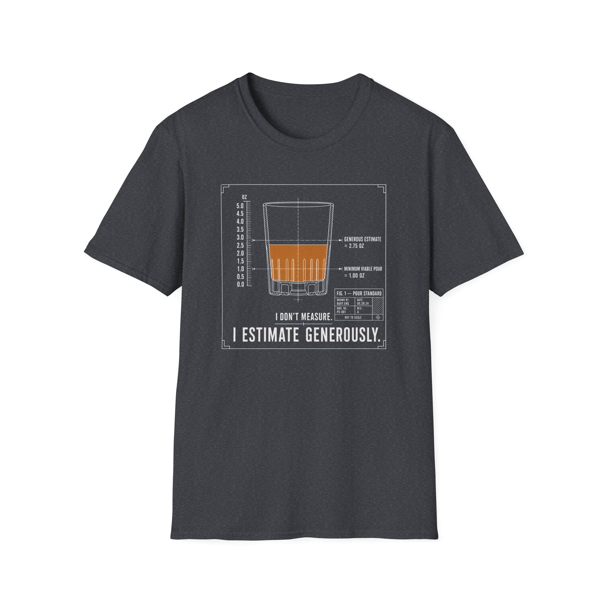 Whiskey Glass Diagram T-Shirt