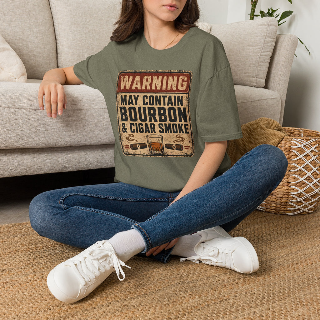 Copy of Warning: May Contain Bourbon & Cigar Smoke T-Shirt