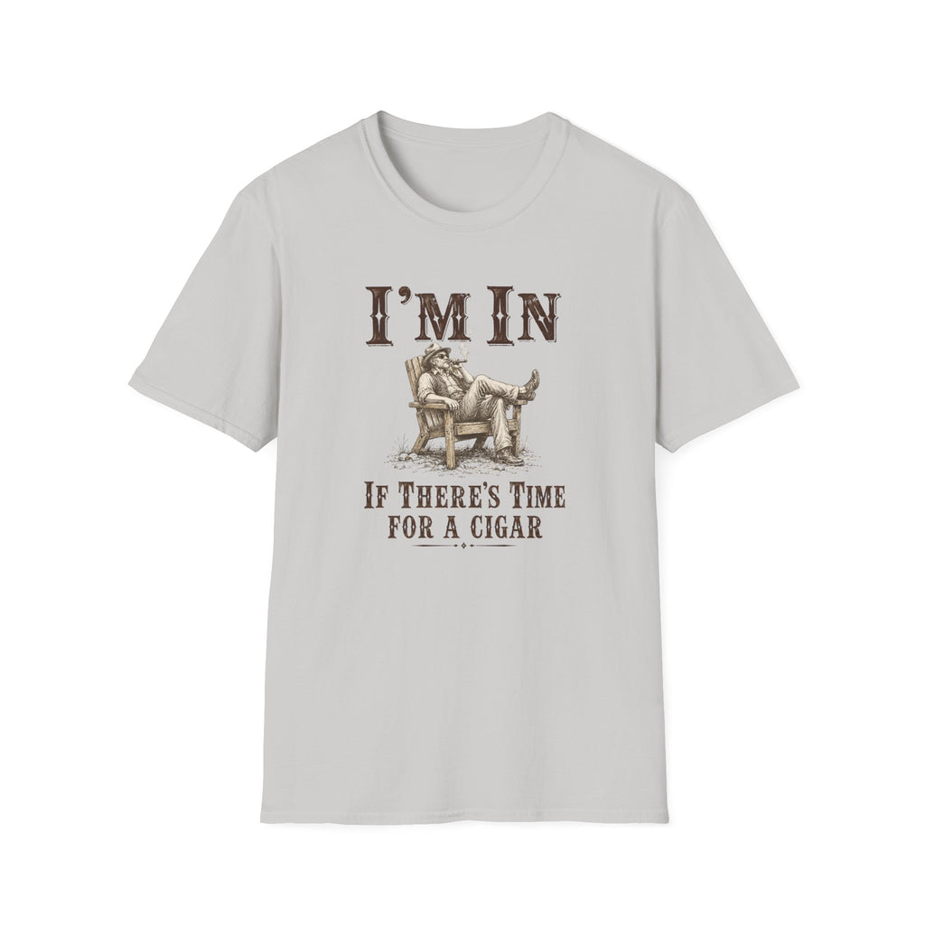 "I'm In If There's Time For A Cigar"  Skeleton Relaxing T‑Shirt