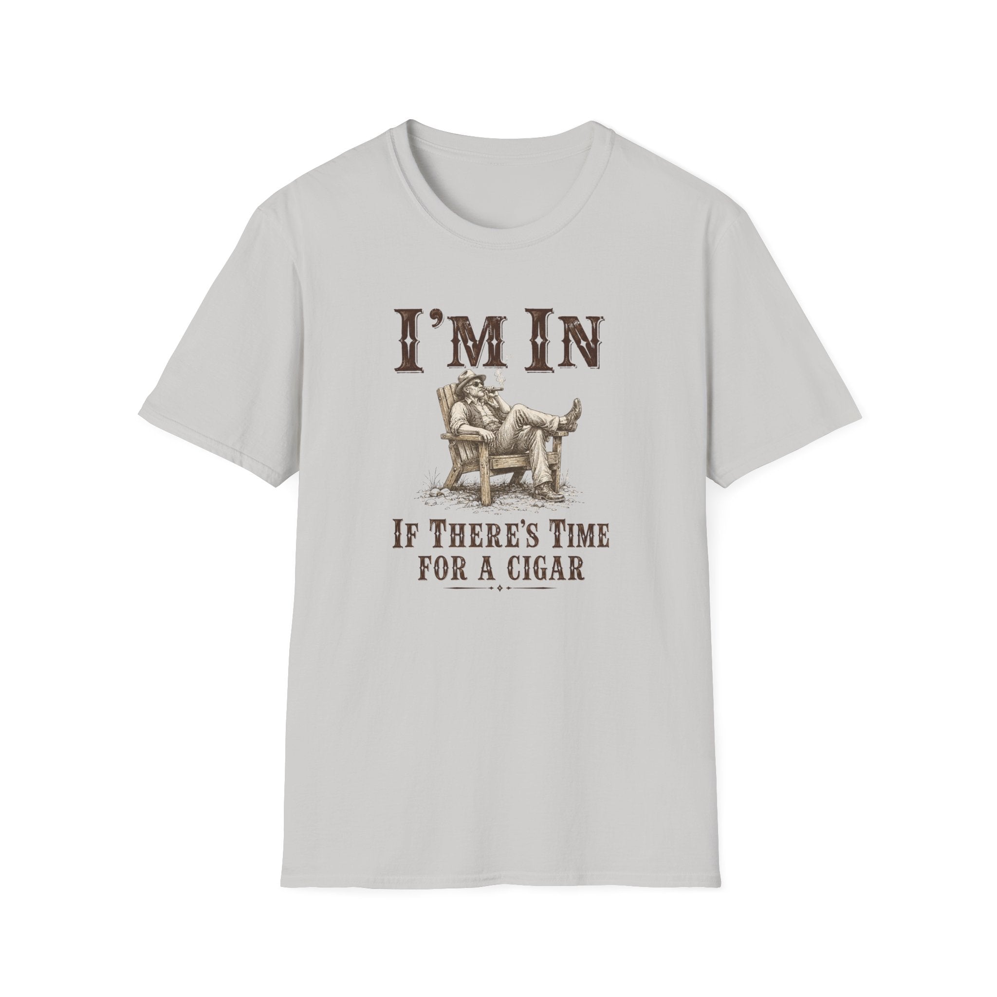 "I'm In If There's Time For A Cigar"  Skeleton Relaxing T‑Shirt