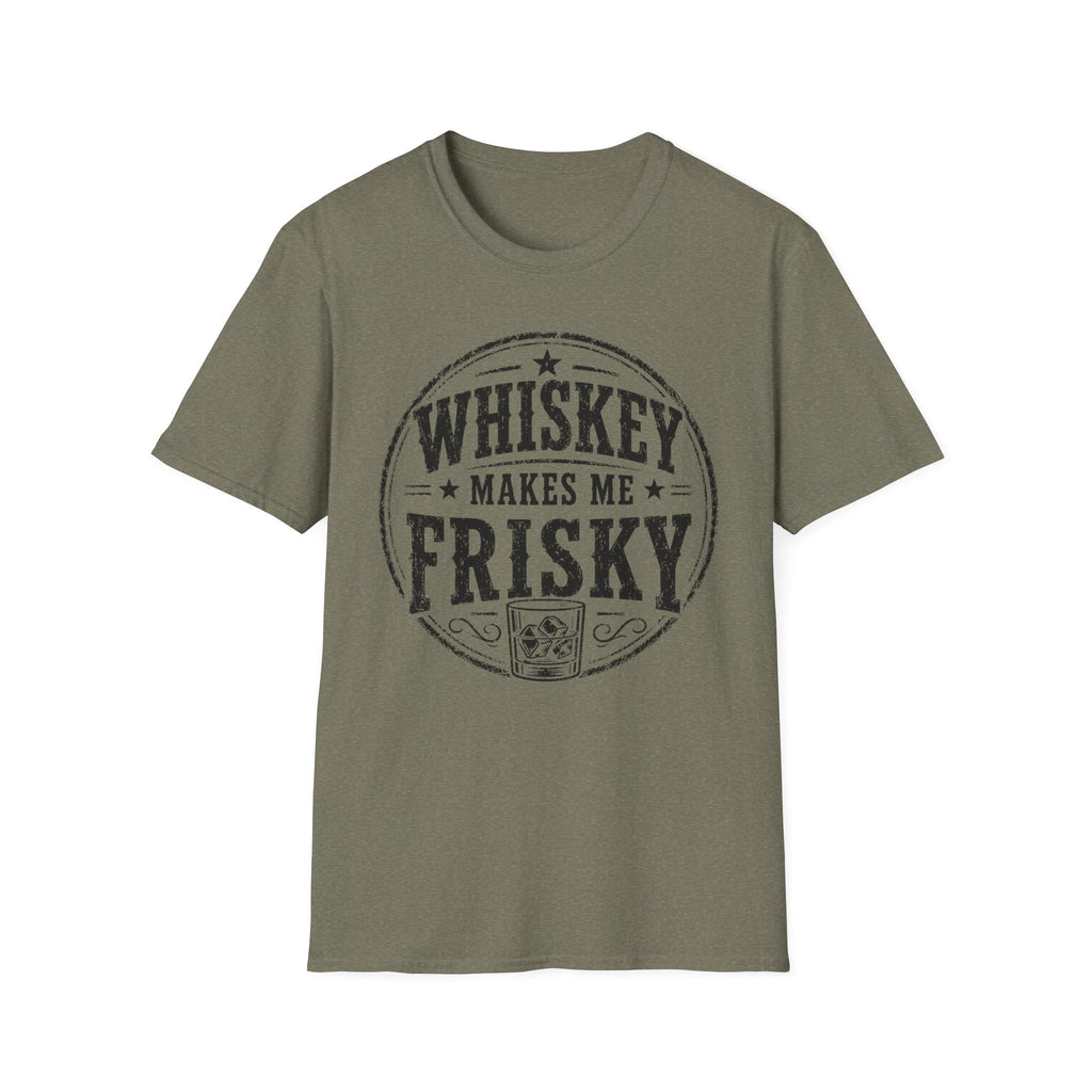 Copy of Whiskey Makes Me Friskey T-Shirt — Vintage Bar Drinking Graphic Tee
