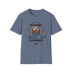 Copy of Smoke & Sip T-Shirt — 'Smoke & Sip Social Club' Whiskey Glass & Cigar Design