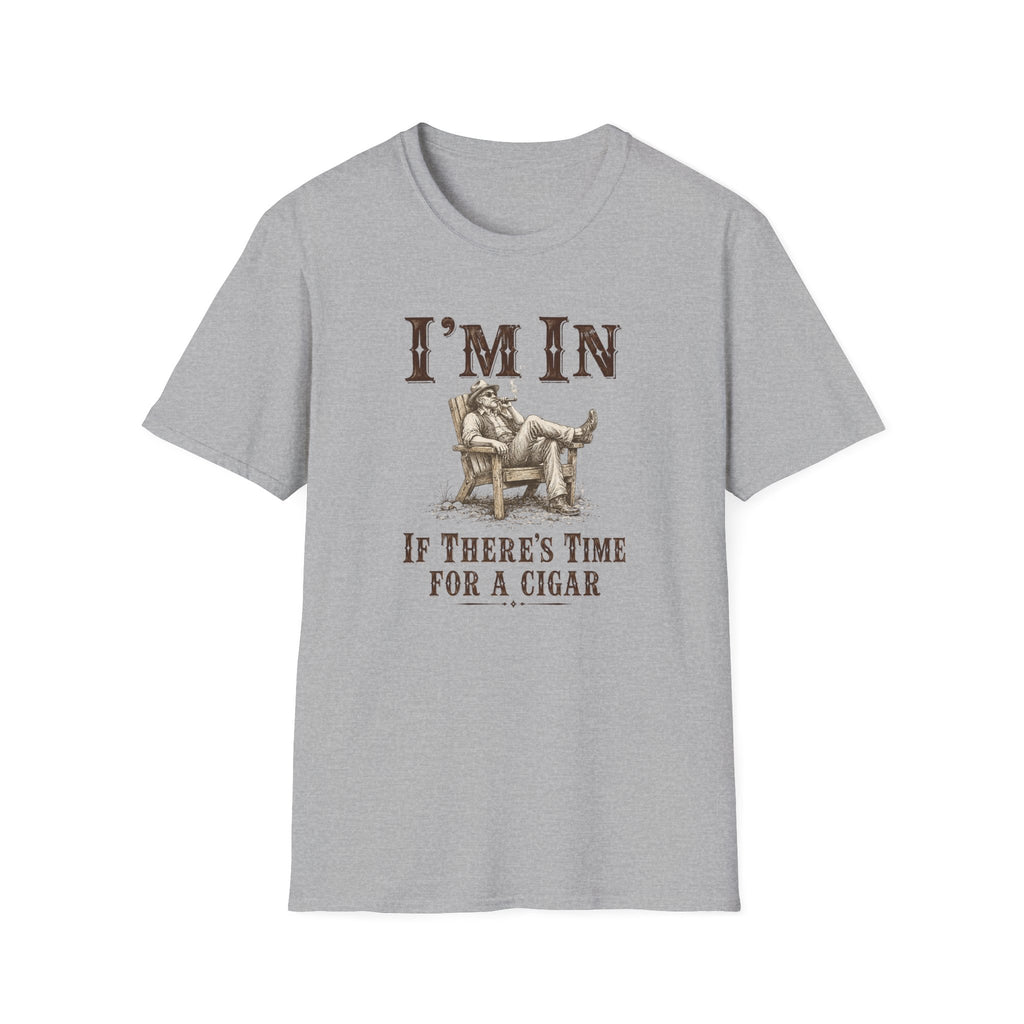 "I'm In If There's Time For A Cigar"  Skeleton Relaxing T‑Shirt