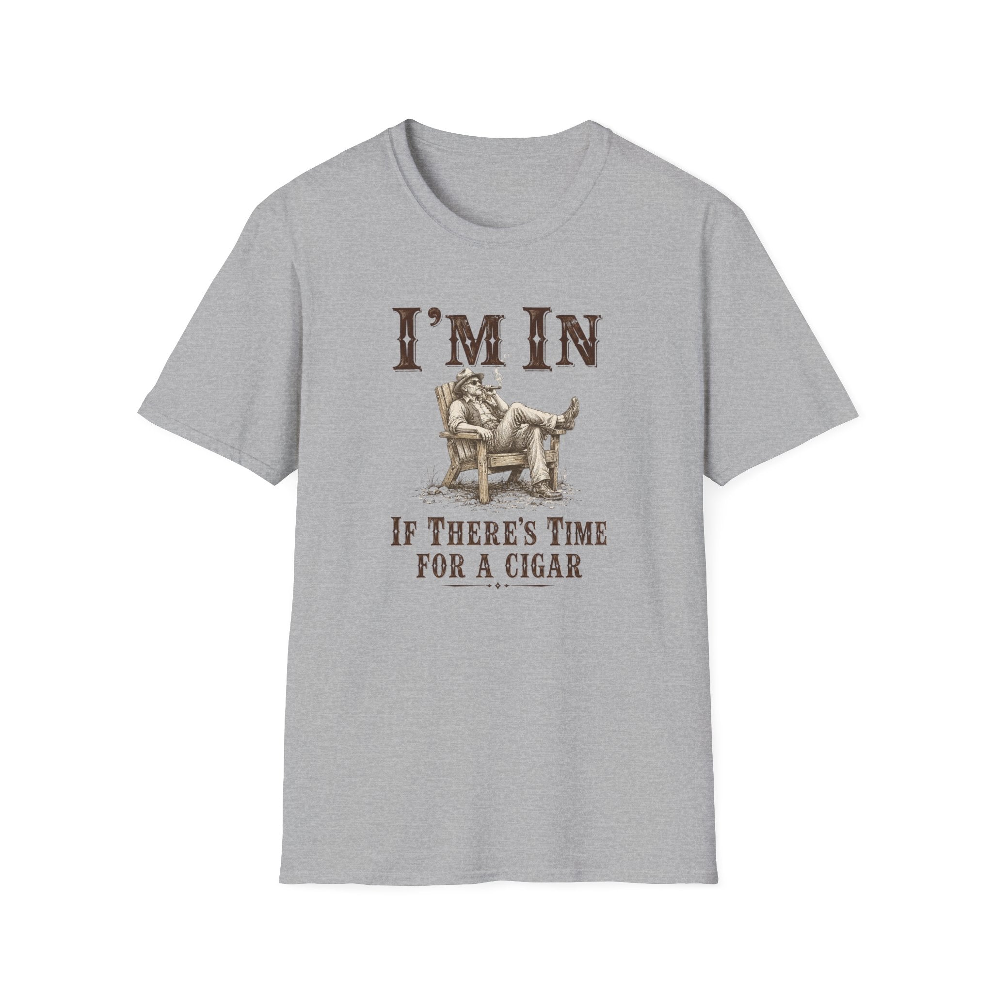 "I'm In If There's Time For A Cigar"  Skeleton Relaxing T‑Shirt