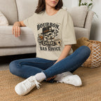 Copy of Bourbon, Cigars & Bad Advice T-Shirt — Skull Whiskey Bar Graphic Tee