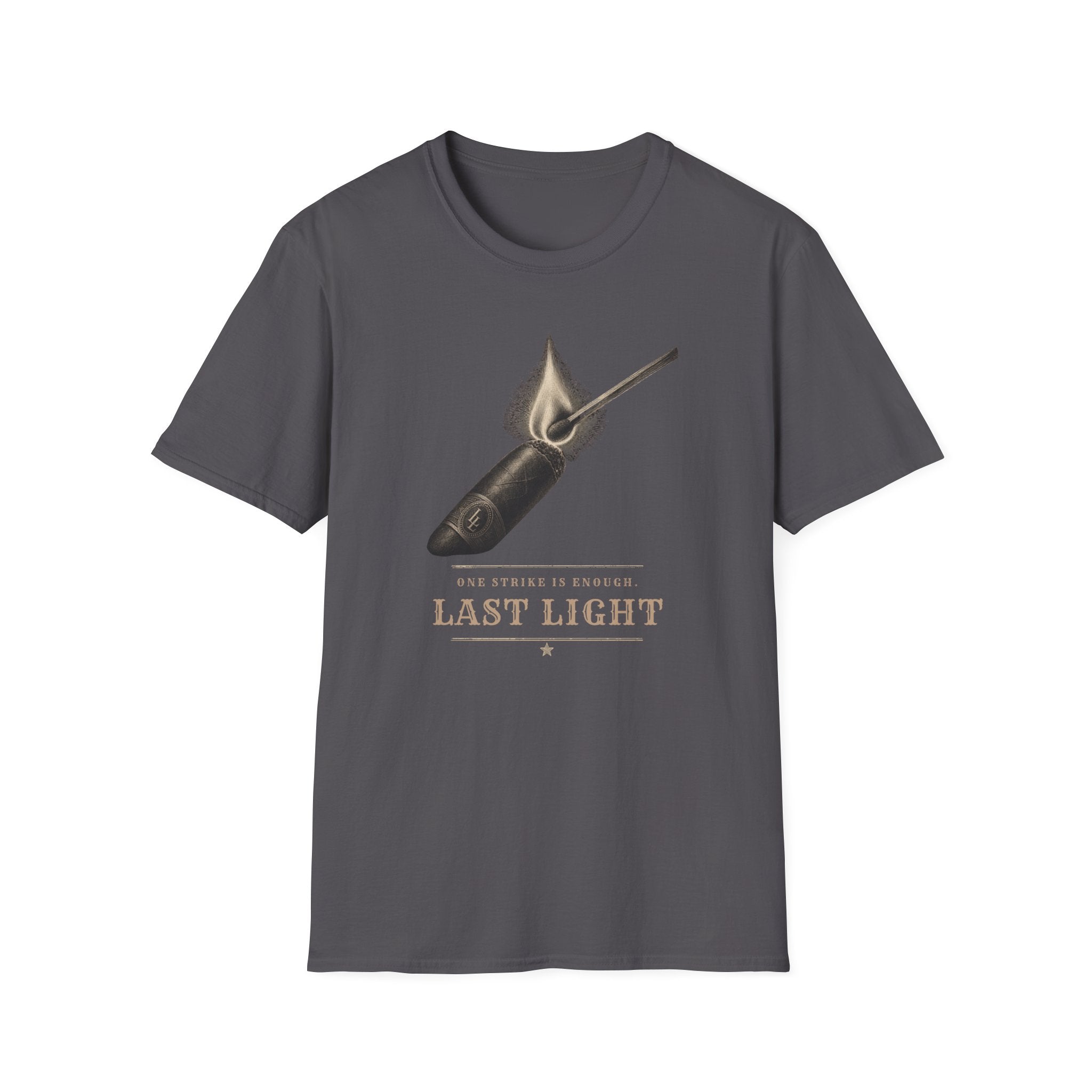 Last Light Vintage Matchstick Flame Graphic T-Shirt