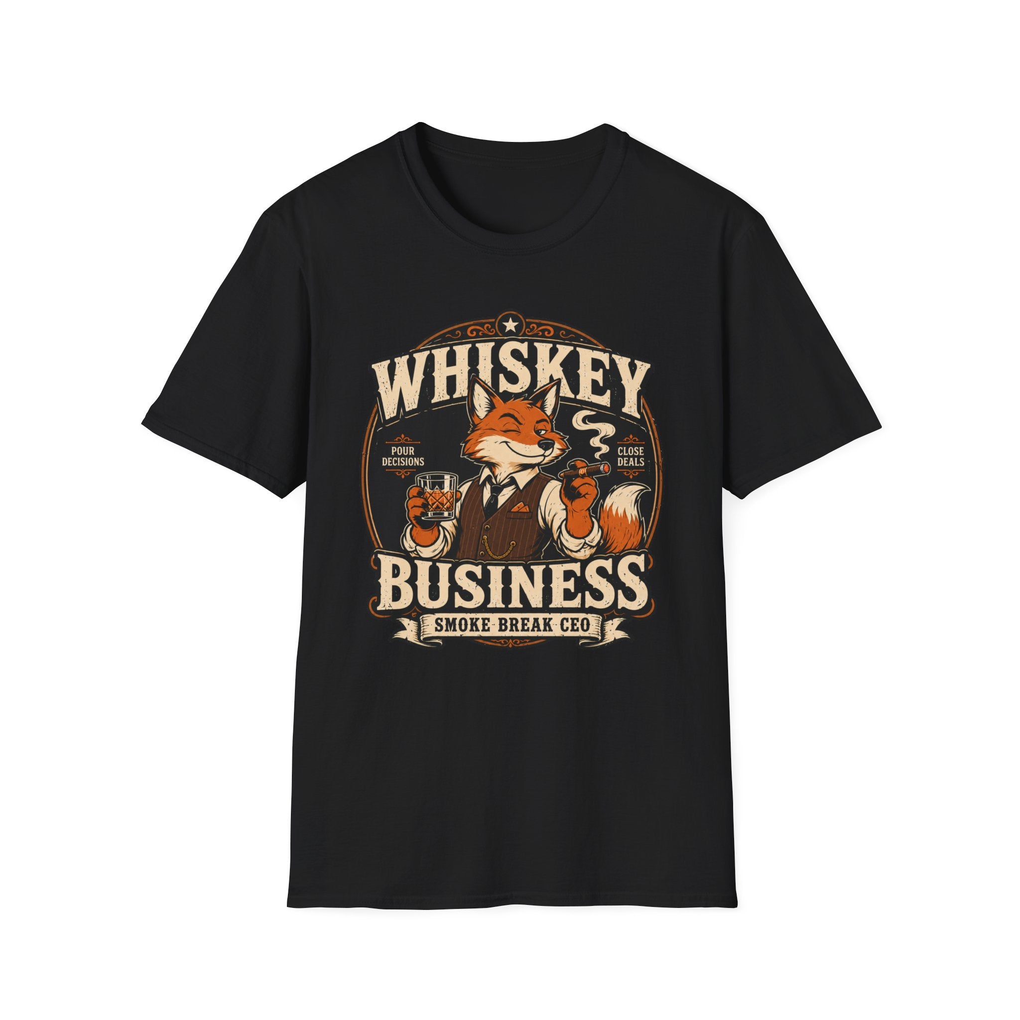 Whiskey Business Vintage Fox T-Shirt