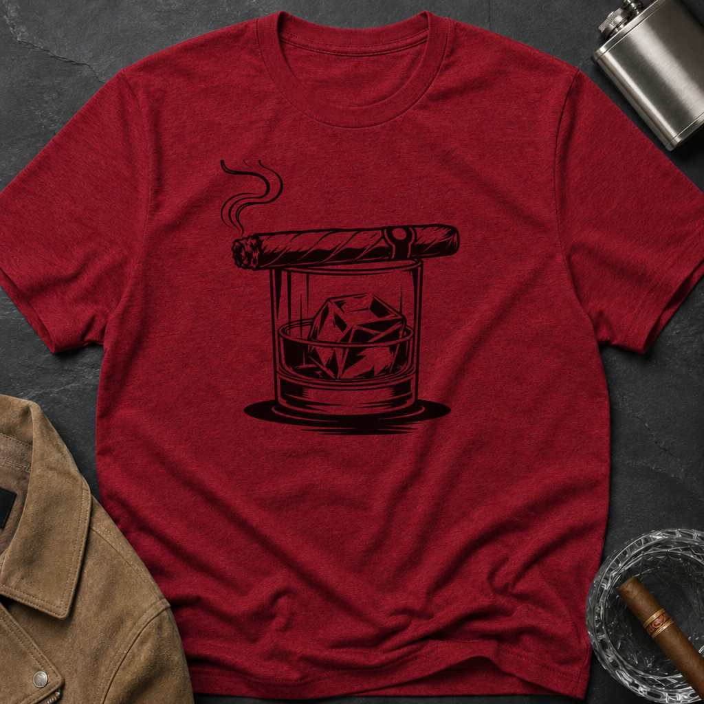 Whiskey & Cigar Minimalist T-Shirt