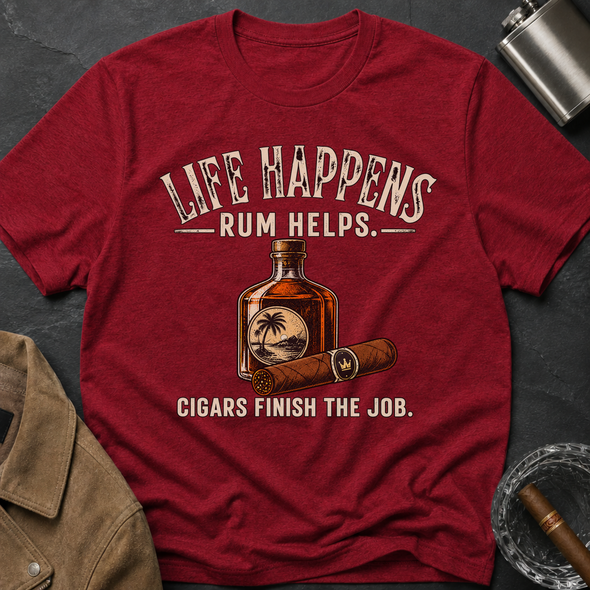 Life Happens Rum Helps T-shirt