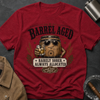 Barrel Aged T-Shirt — "Barrel Aged: Rarely Sober, Always Allocated" Vintage Whiskey Tee