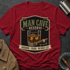 Man Cave Reserve T-Shirt — Vintage Whiskey & Cigar Lounge Tee