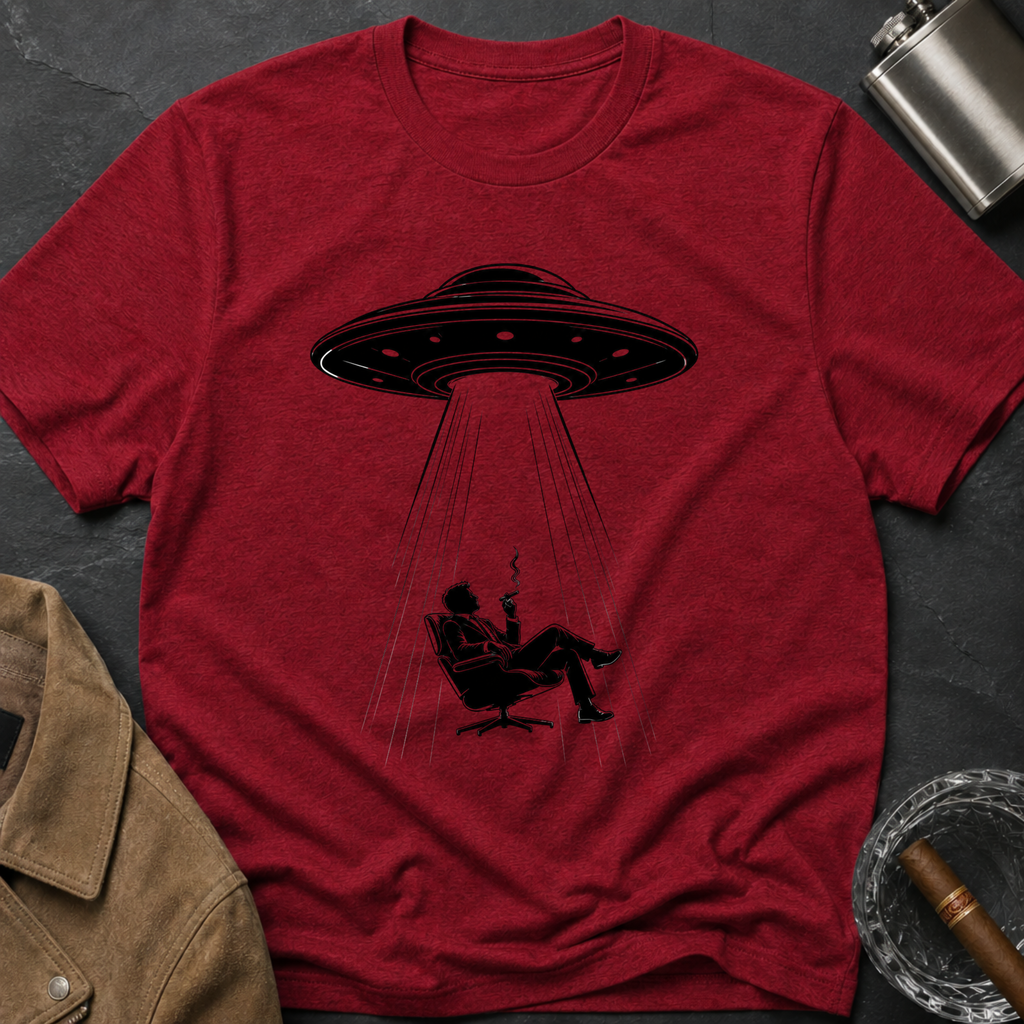 UFO Abduction Tee — Vintage Alien Beam Graphic T-Shirt