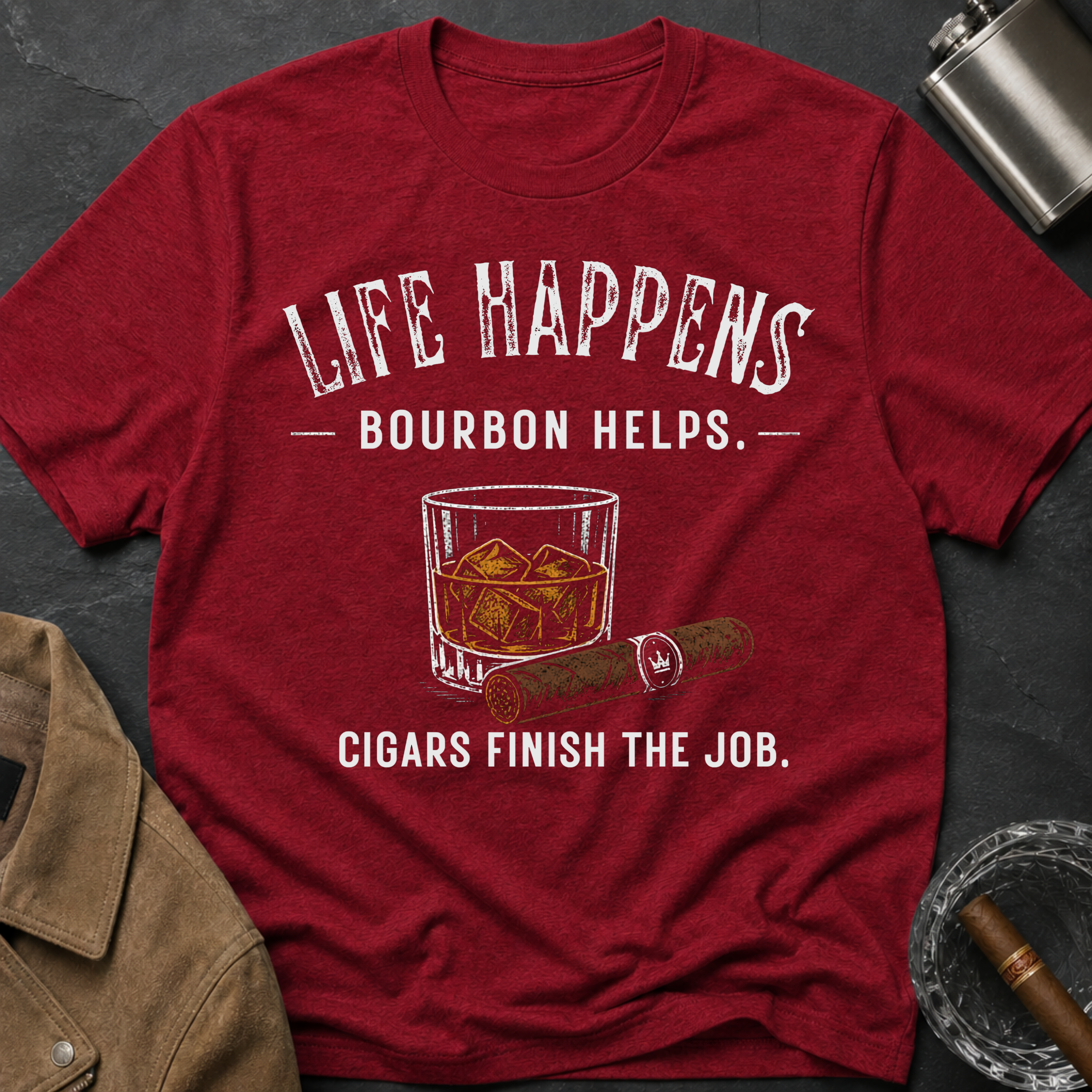 Life Happens Bourbon Helps T-Shirt