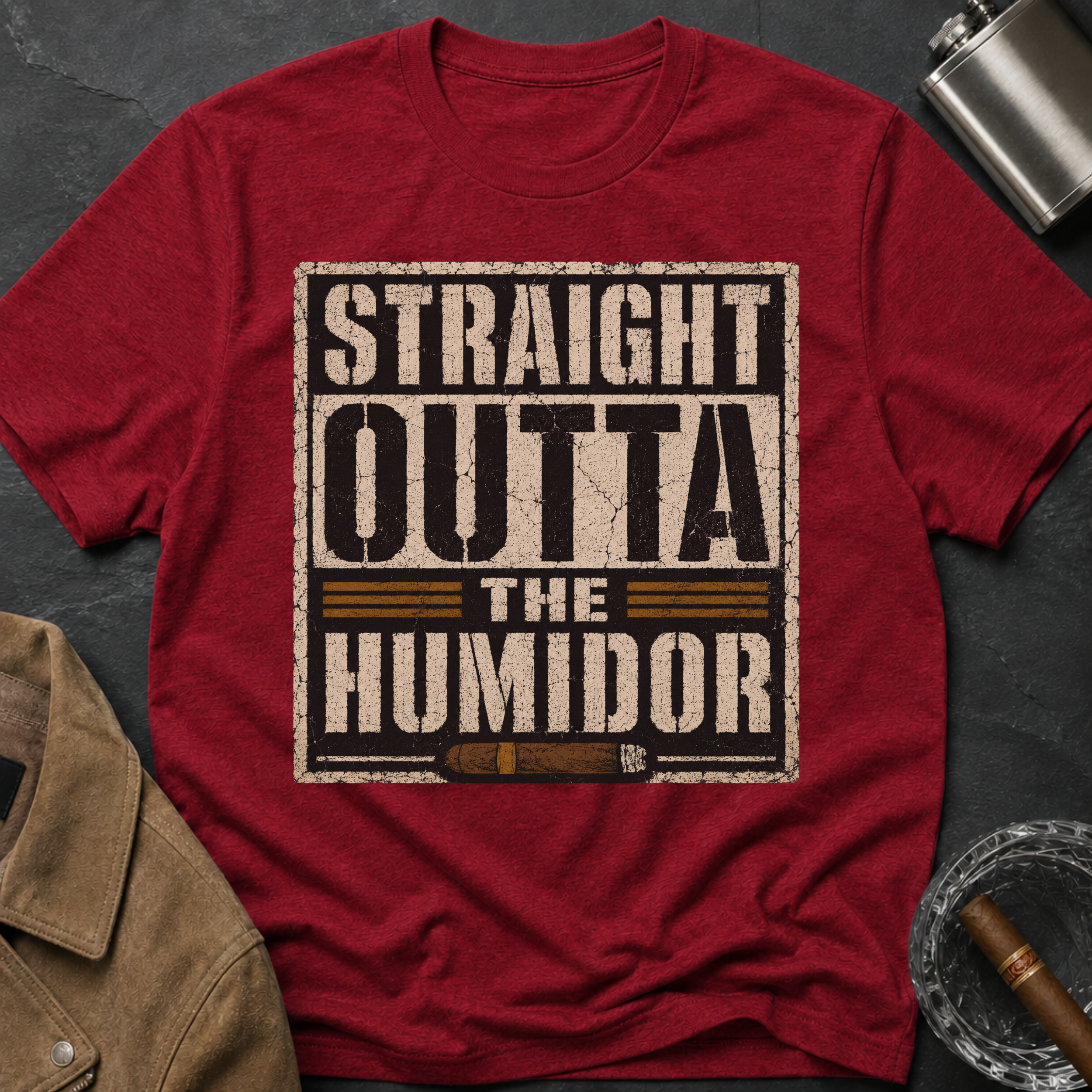 Straight Outta the Humidor T-Shirt – Vintage Cigar Lounge Tee