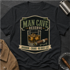 Man Cave Reserve T-Shirt — Vintage Whiskey & Cigar Lounge Tee