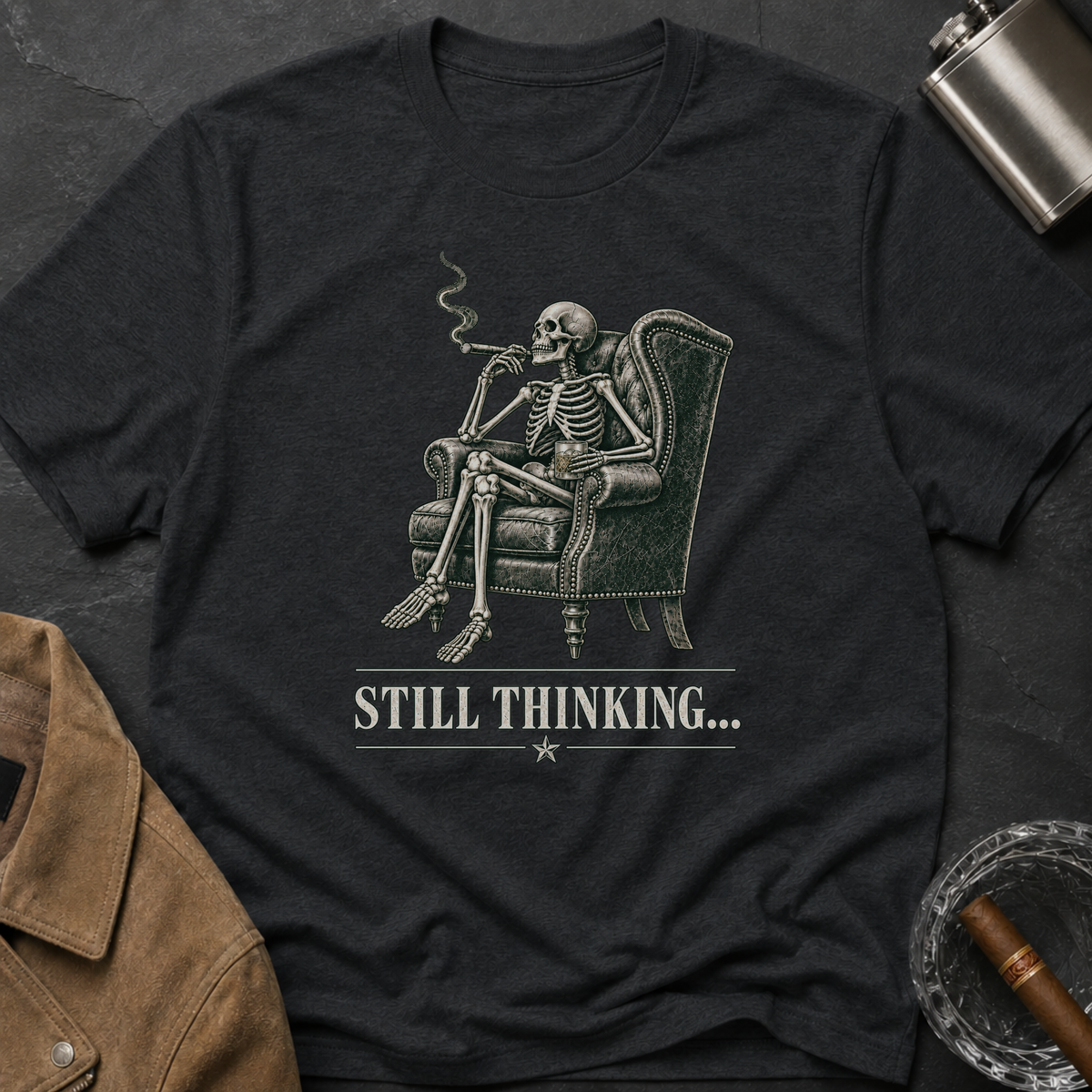 Still Thinking Skeleton T-Shirt