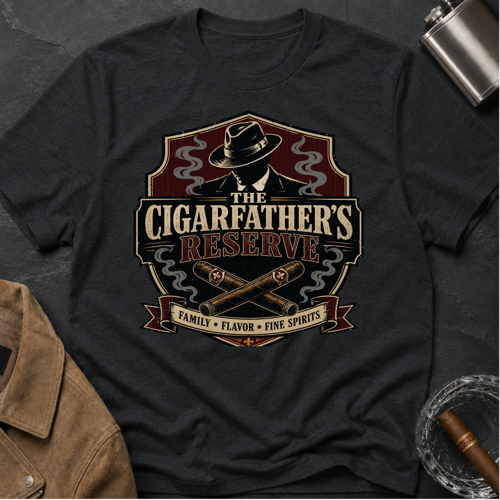 Cigarfather's Reserve T-Shirt — Vintage Cigar Lounge Tee
