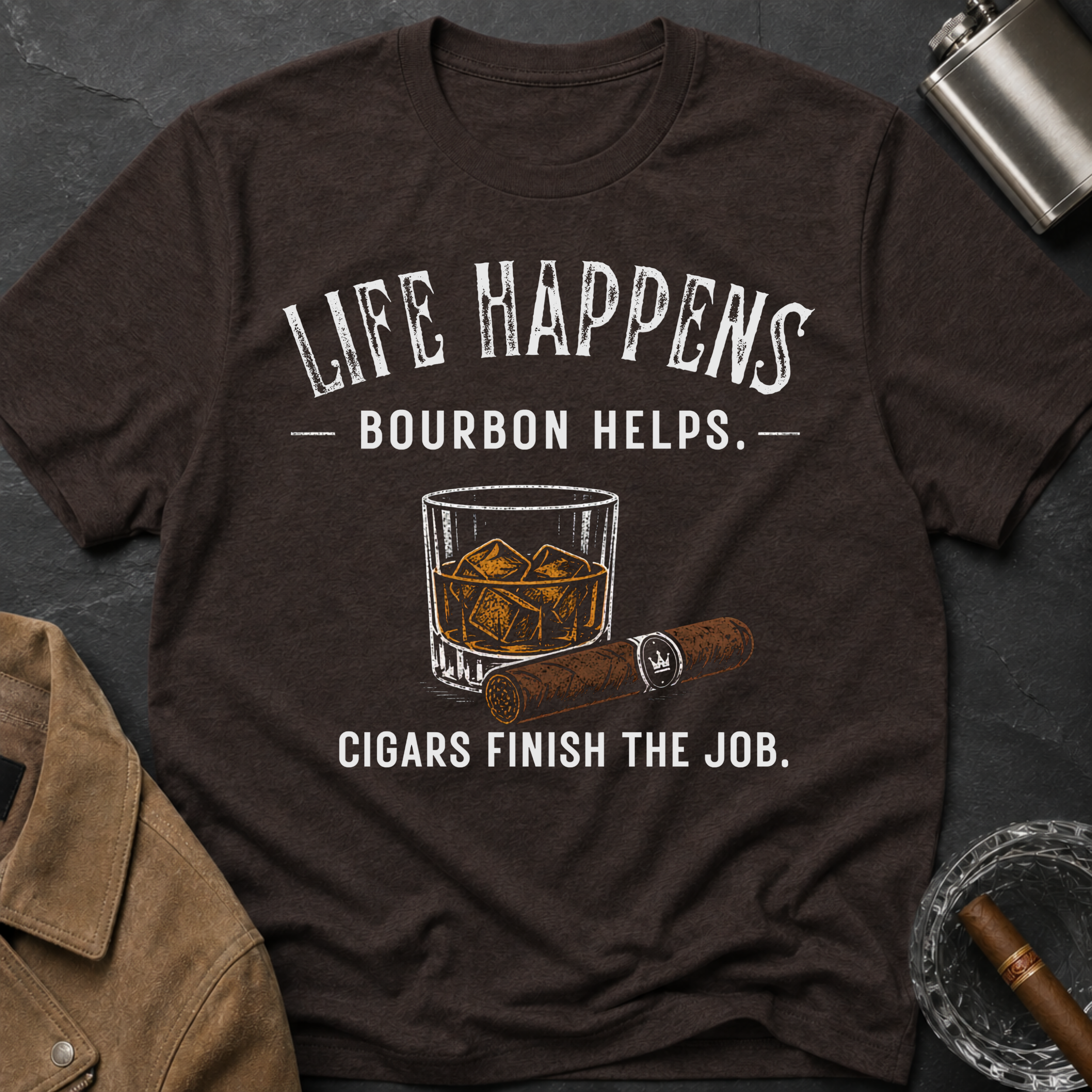 Life Happens Bourbon Helps T-Shirt