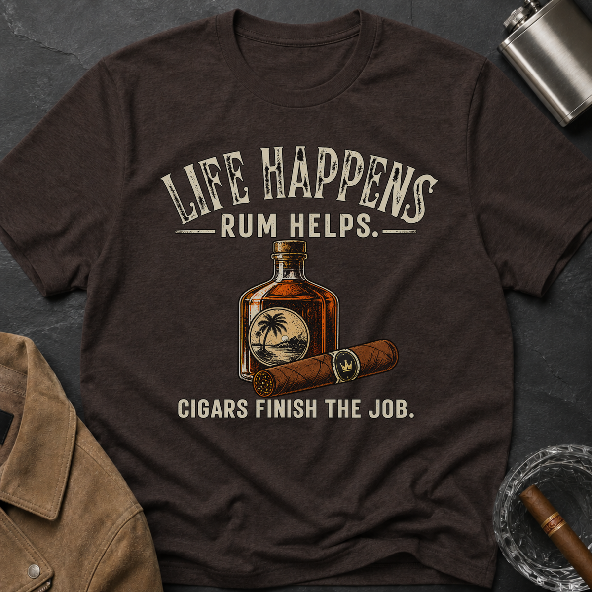 Life Happens Rum Helps T-shirt