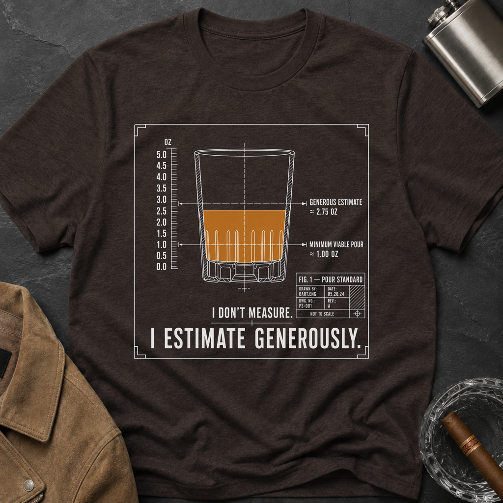 Whiskey Glass Diagram T-Shirt