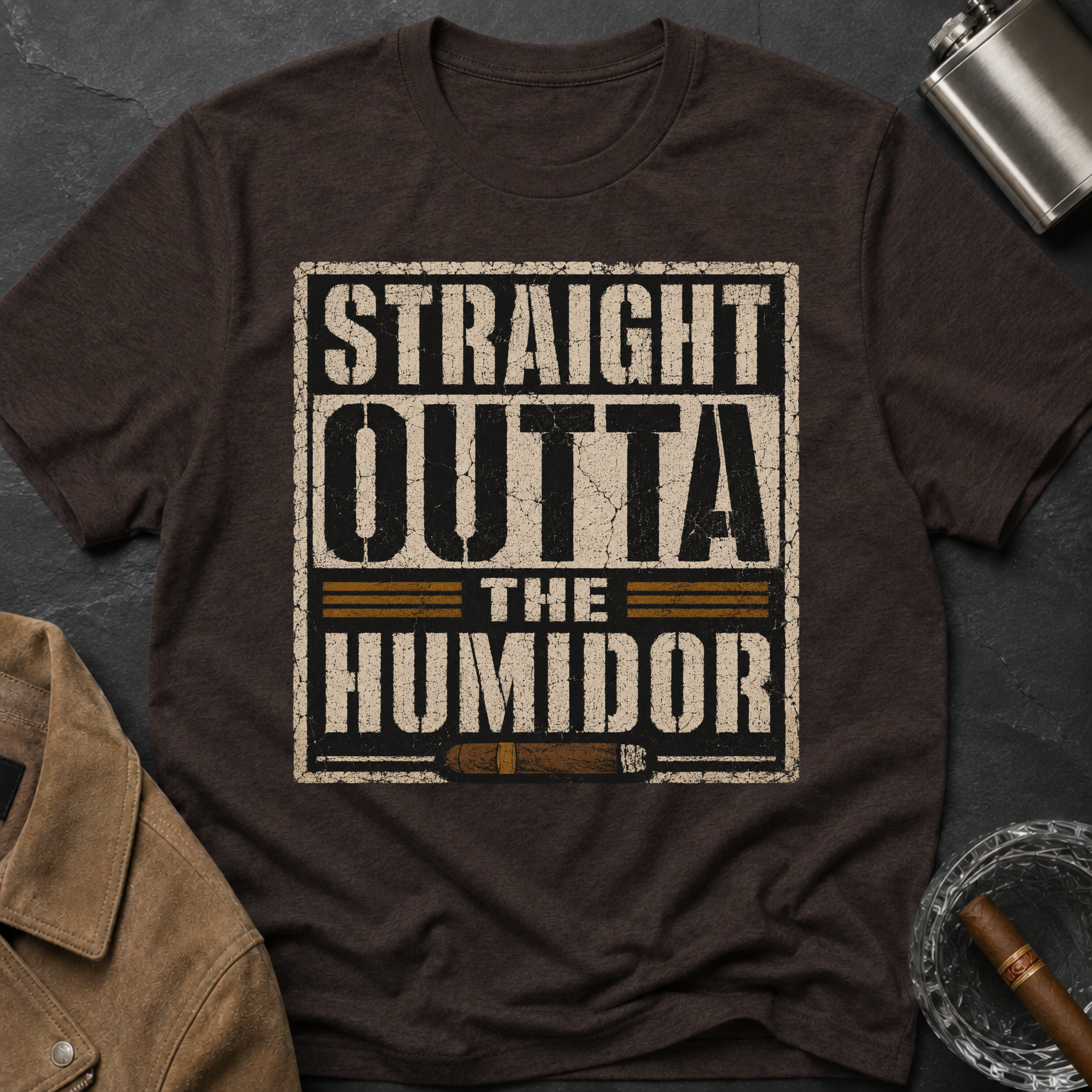 Straight Outta the Humidor T-Shirt – Vintage Cigar Lounge Tee