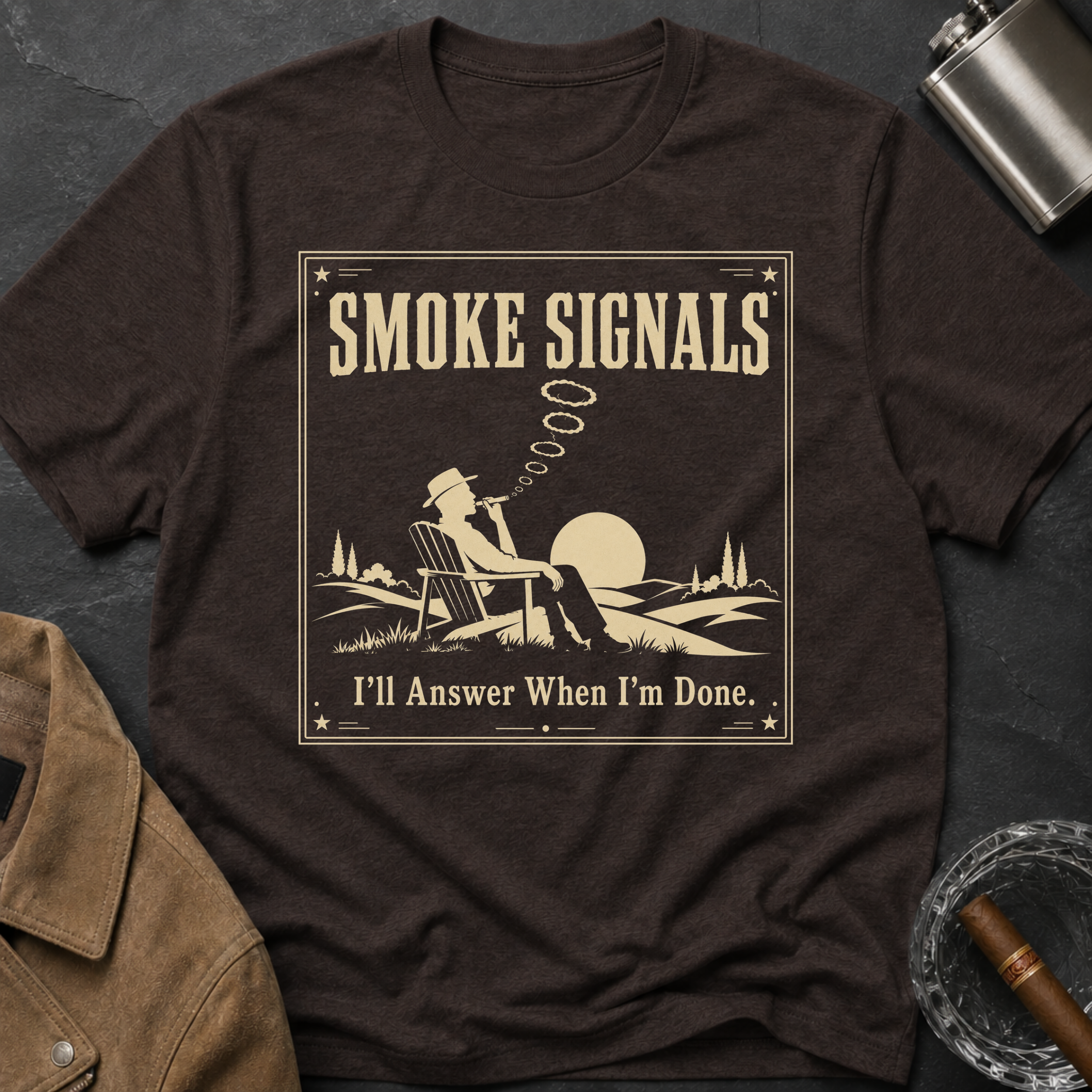 Smoke Signals Vintage Camper Relaxing T-Shirt