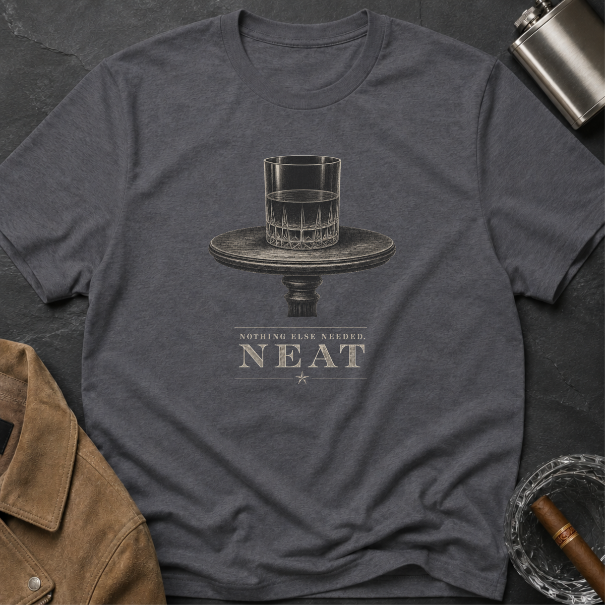 Neat Whiskey Glass T-Shirt