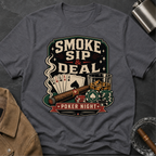 Smoke Sip & Deal - Poker Night T-Shirt