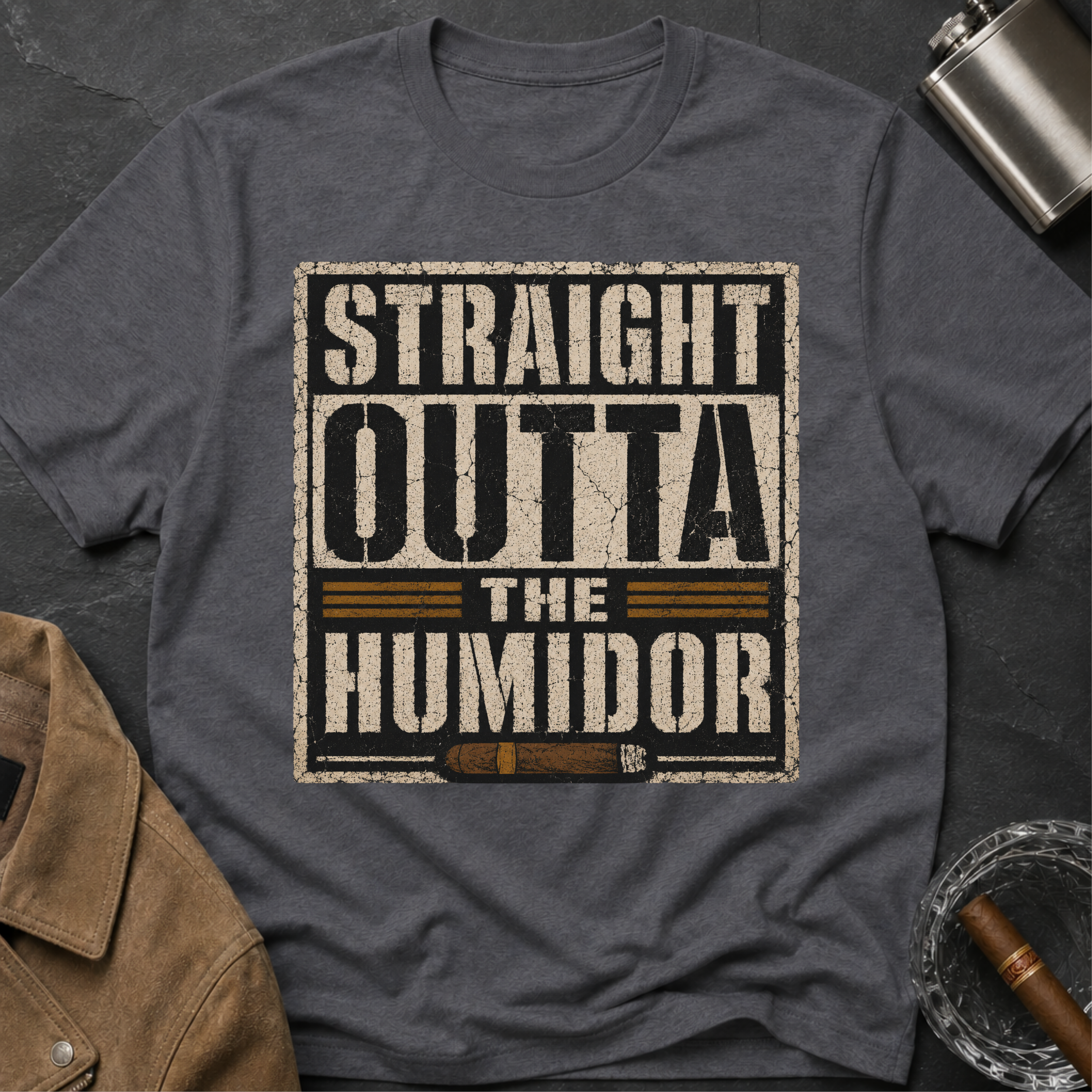 Straight Outta the Humidor T-Shirt – Vintage Cigar Lounge Tee