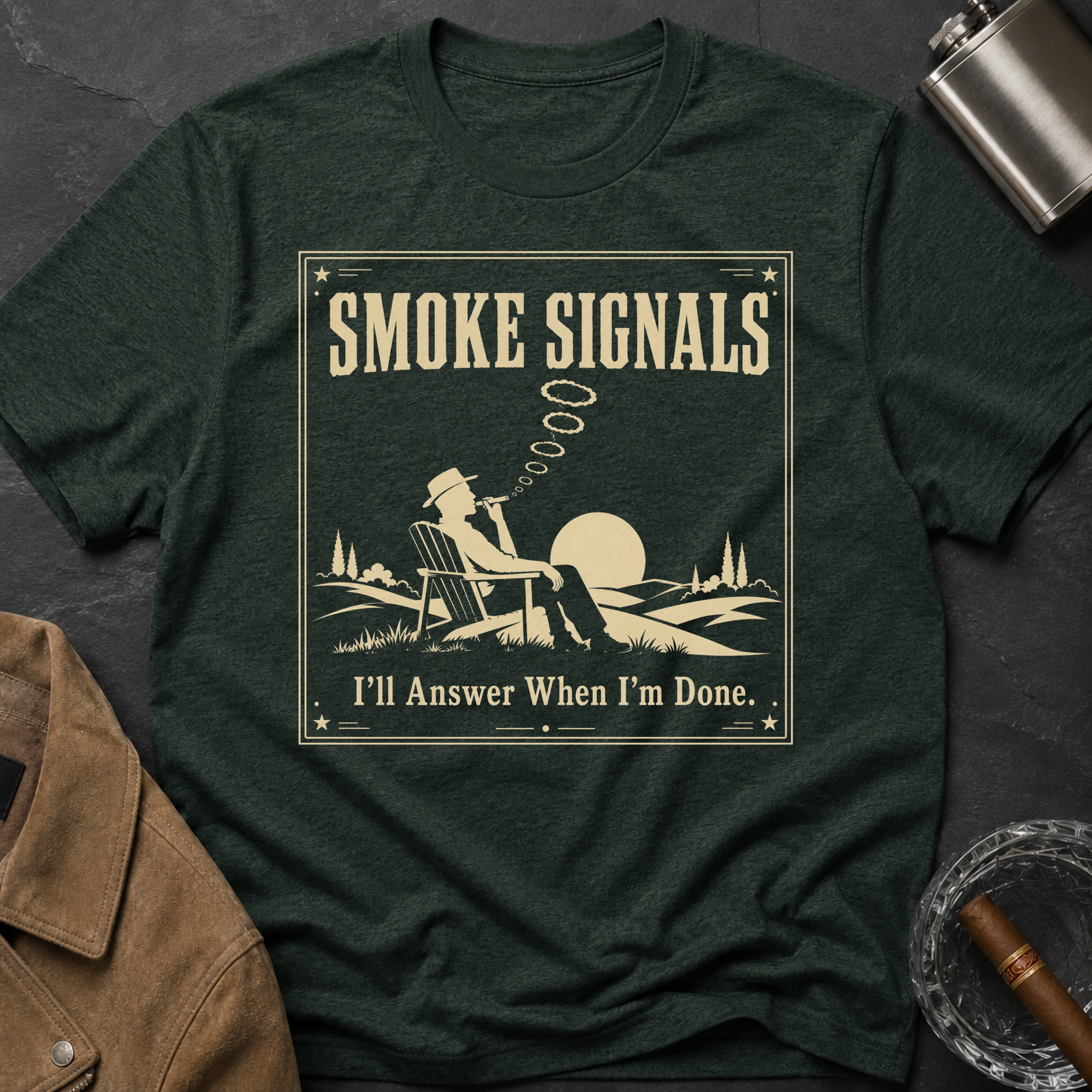 Smoke Signals Vintage Camper Relaxing T-Shirt