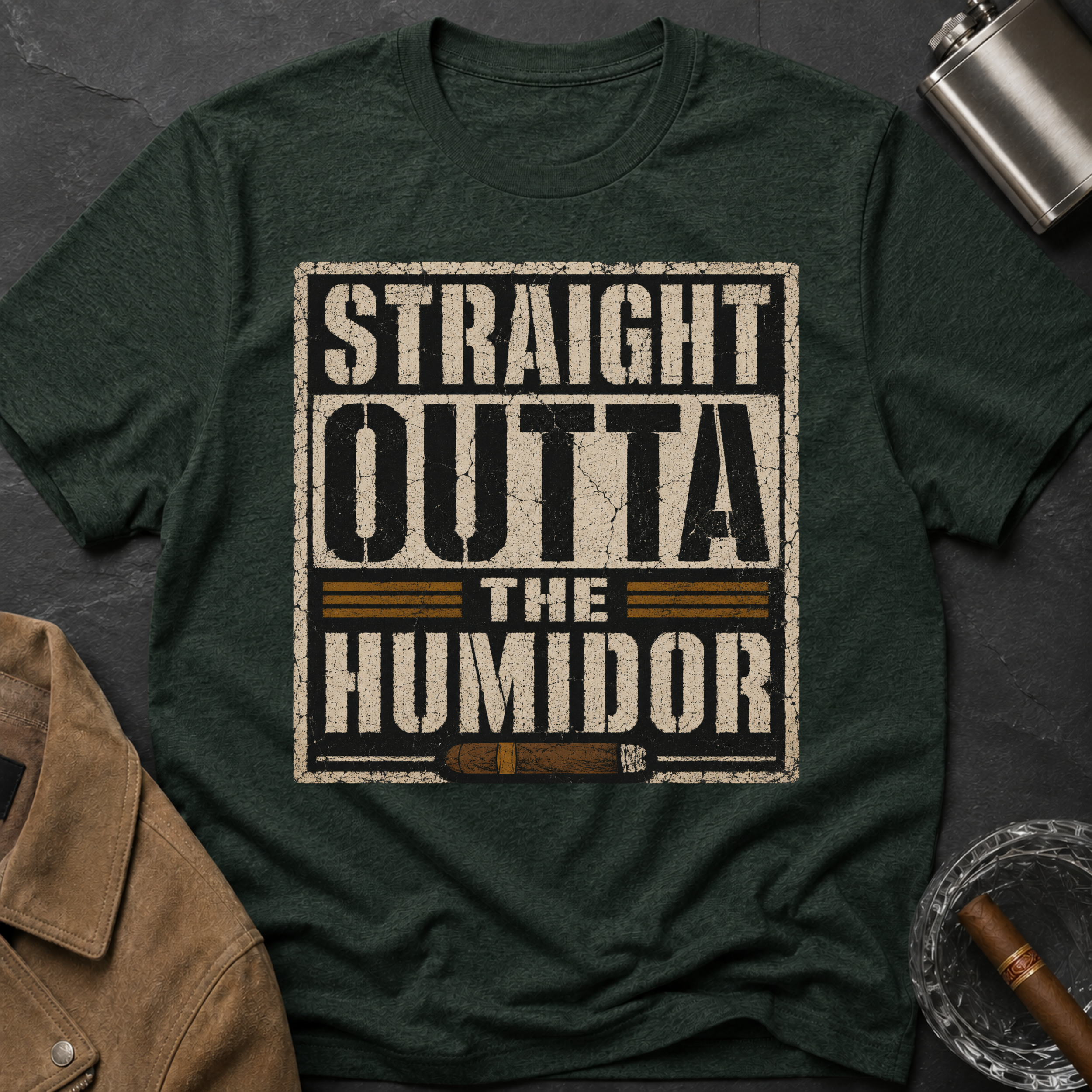 Straight Outta the Humidor T-Shirt – Vintage Cigar Lounge Tee