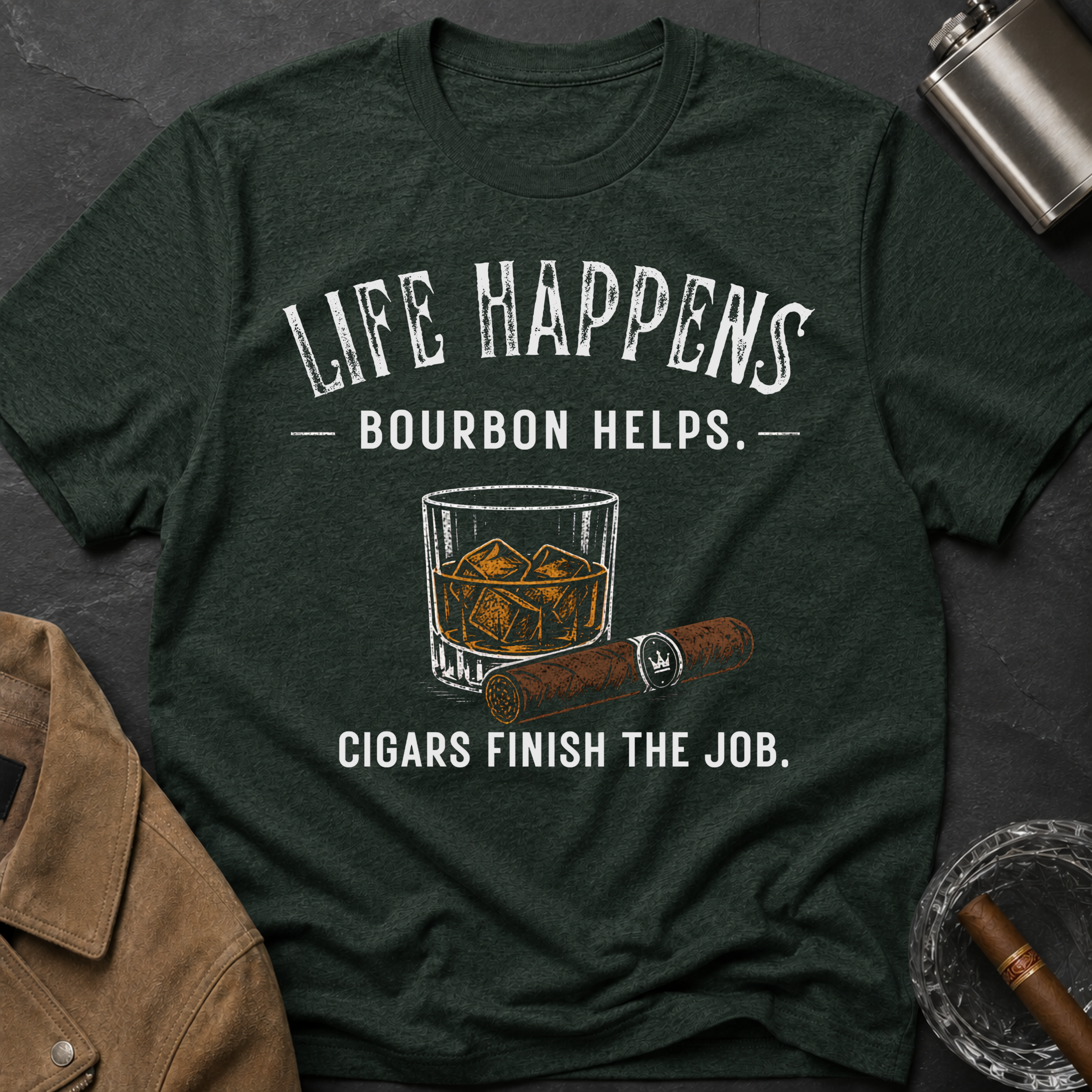 Life Happens Bourbon Helps T-Shirt