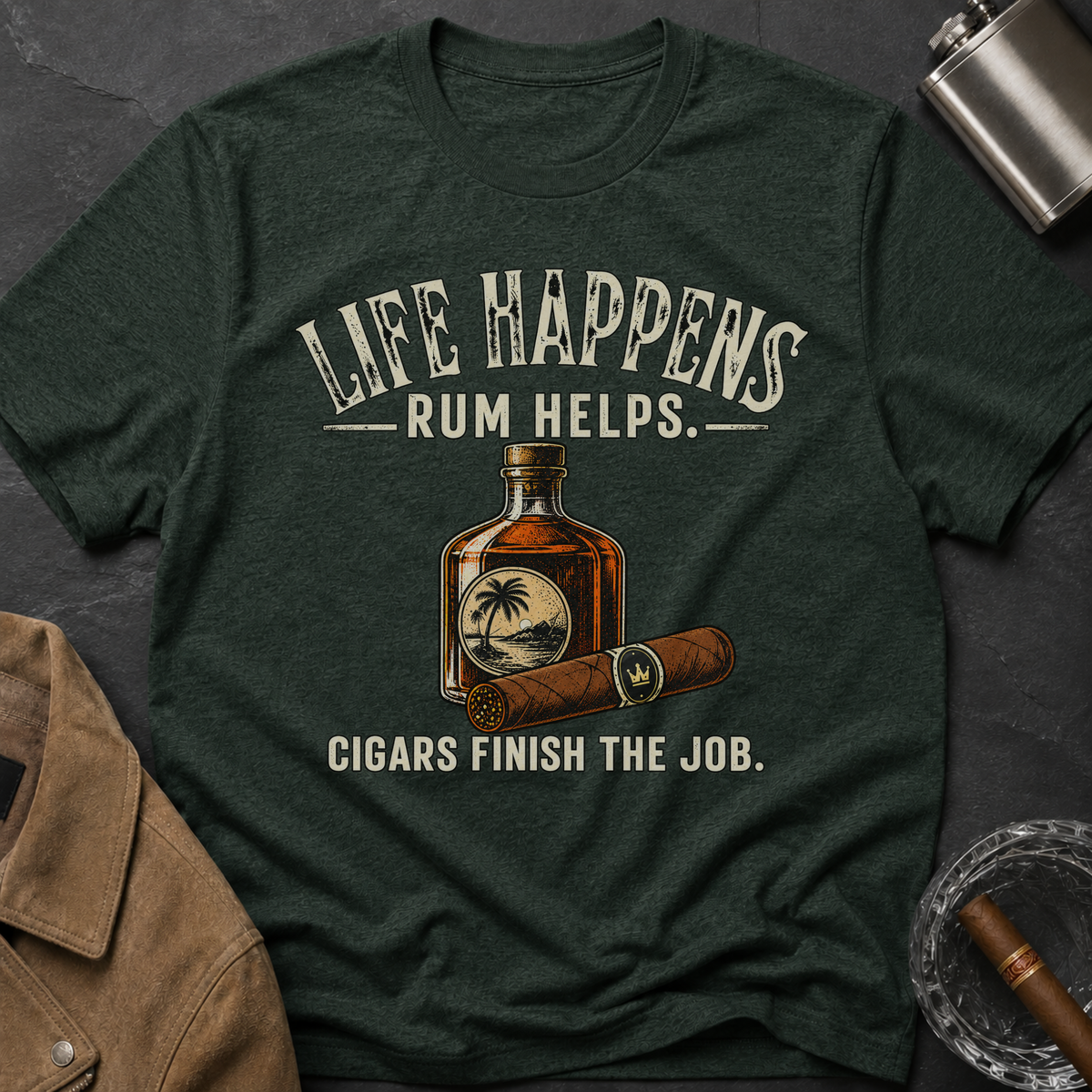 Life Happens Rum Helps T-shirt