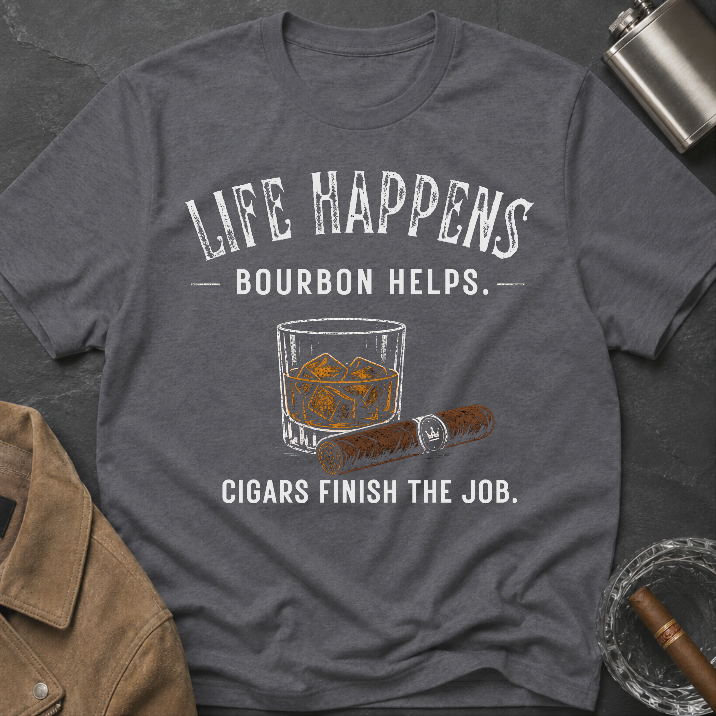 Life Happens Bourbon Helps T-Shirt