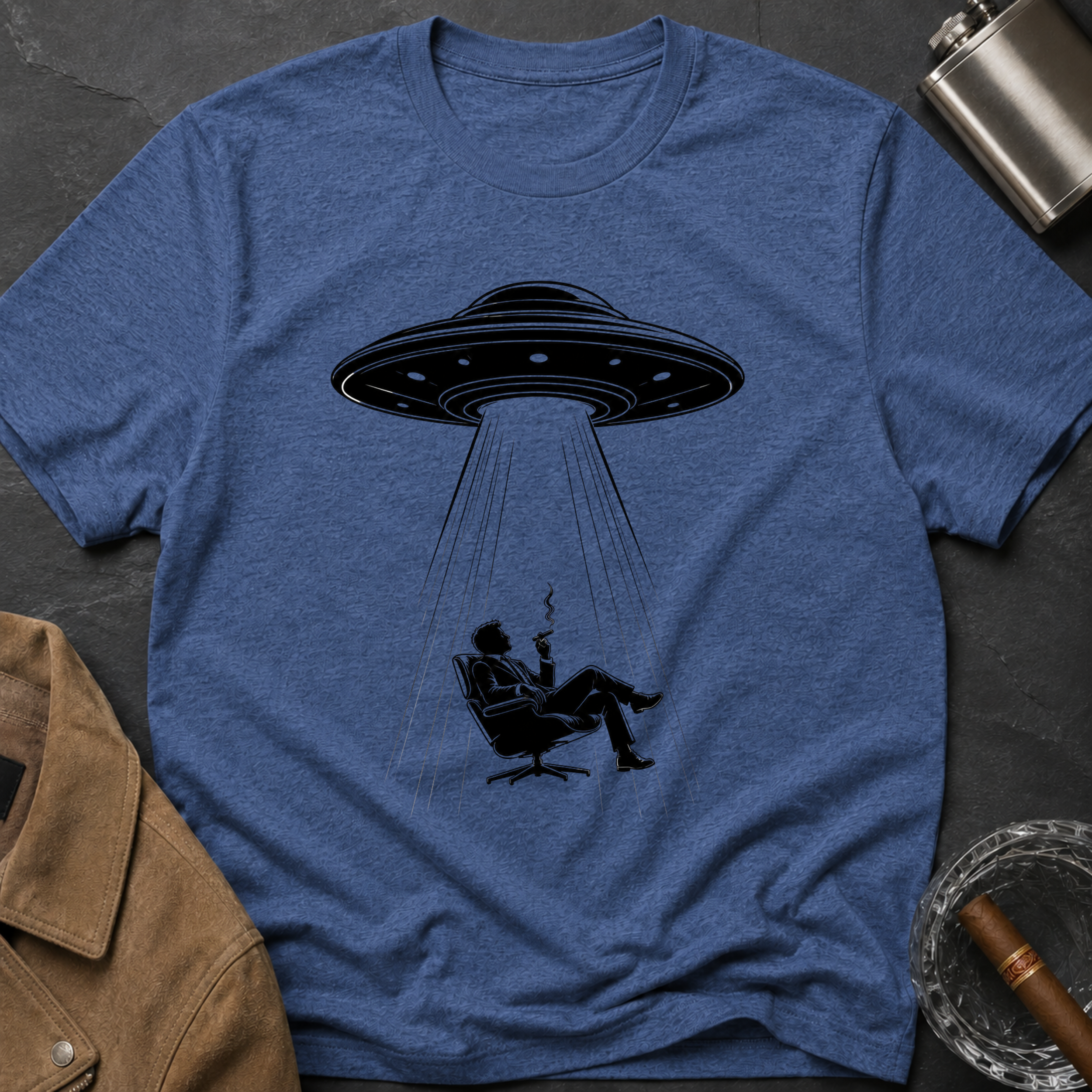 UFO Abduction Tee — Vintage Alien Beam Graphic T-Shirt