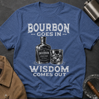 Bourbon Goes In Wisdom Comes Out T-Shirt