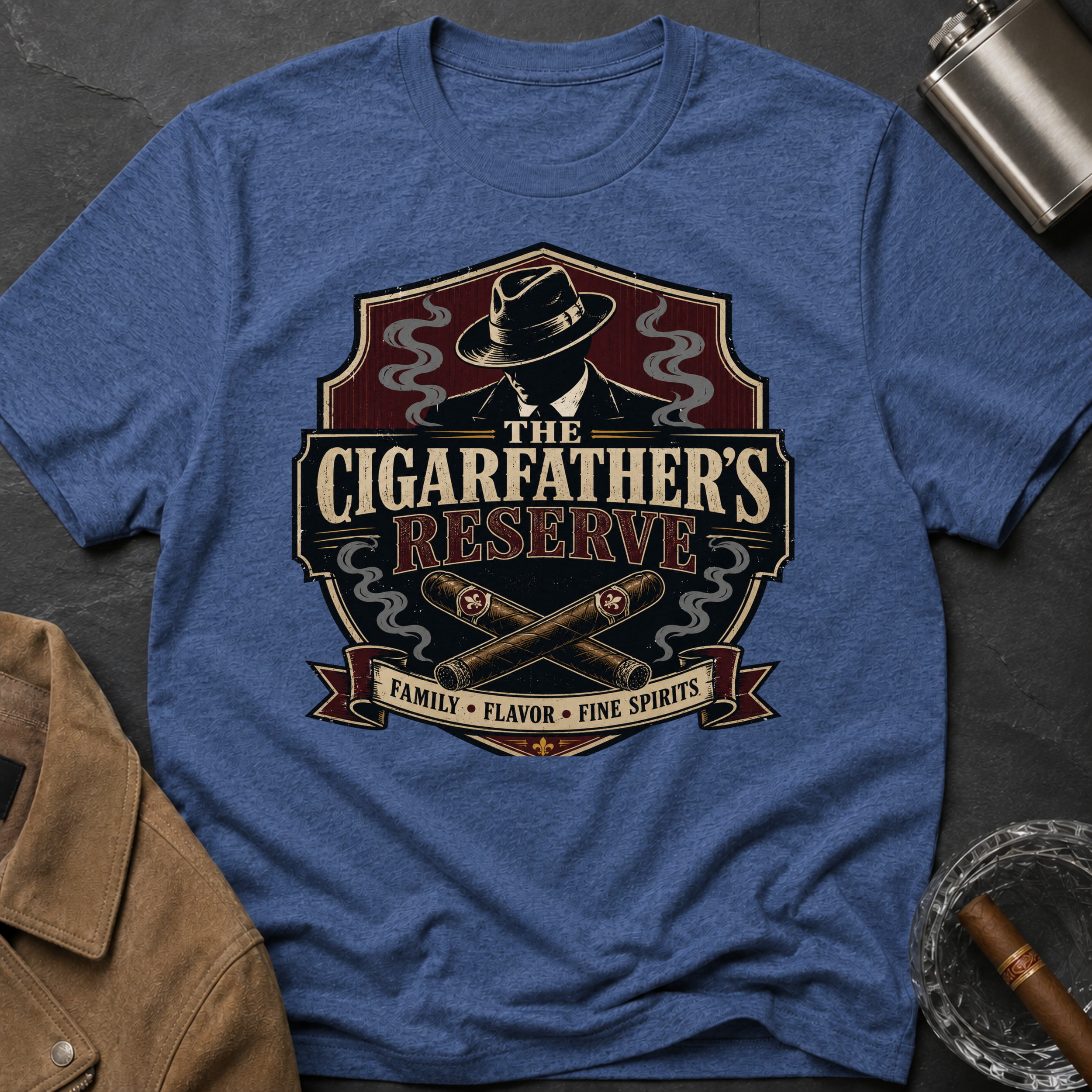 Cigarfather's Reserve T-Shirt — Vintage Cigar Lounge Tee