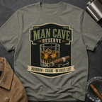 Man Cave Reserve T-Shirt — Vintage Whiskey & Cigar Lounge Tee