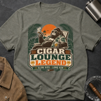 Cigar Lounge Legend T-Shirt — Vintage Retro Smoking Ape Design