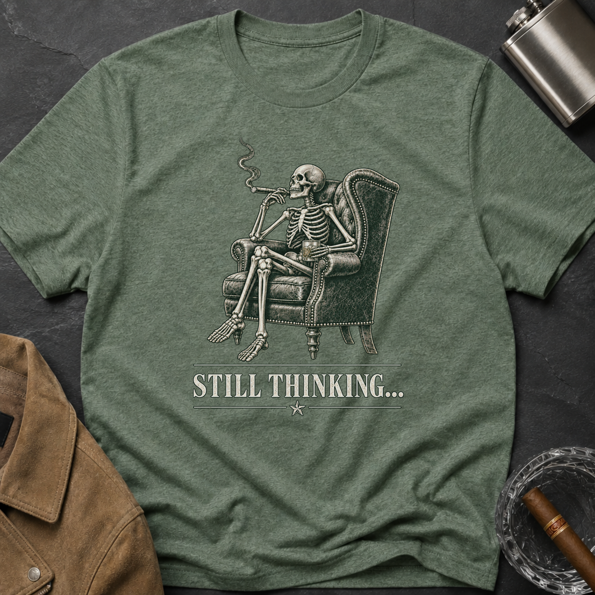 Still Thinking Skeleton T-Shirt