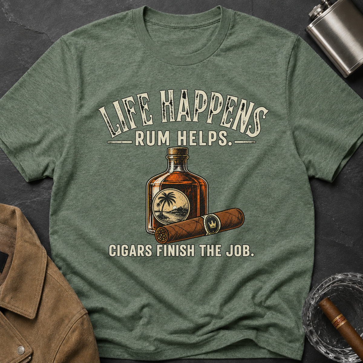 Life Happens Rum Helps T-shirt
