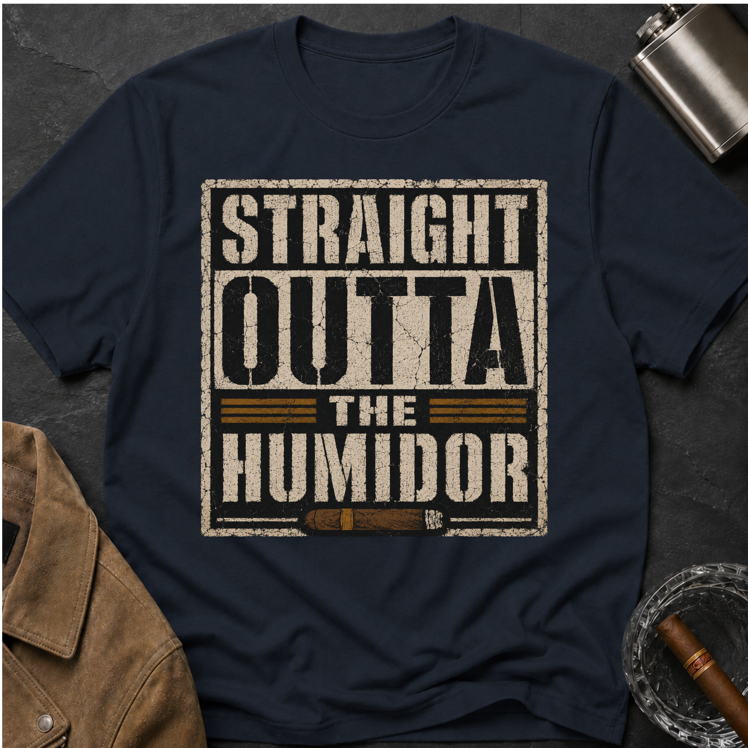 Straight Outta the Humidor T-Shirt – Vintage Cigar Lounge Tee