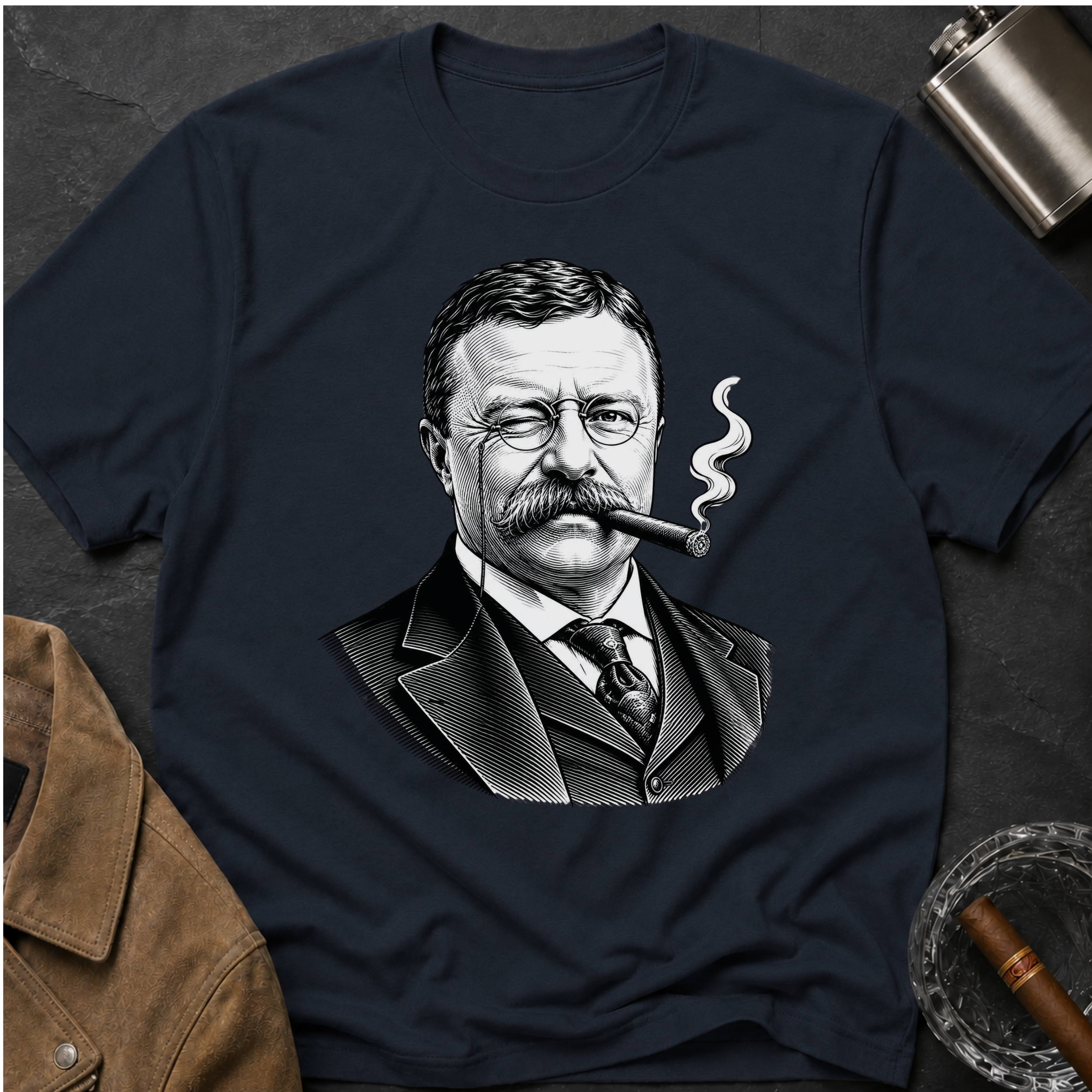 Theodore Roosevelt with Cigar T-shirt