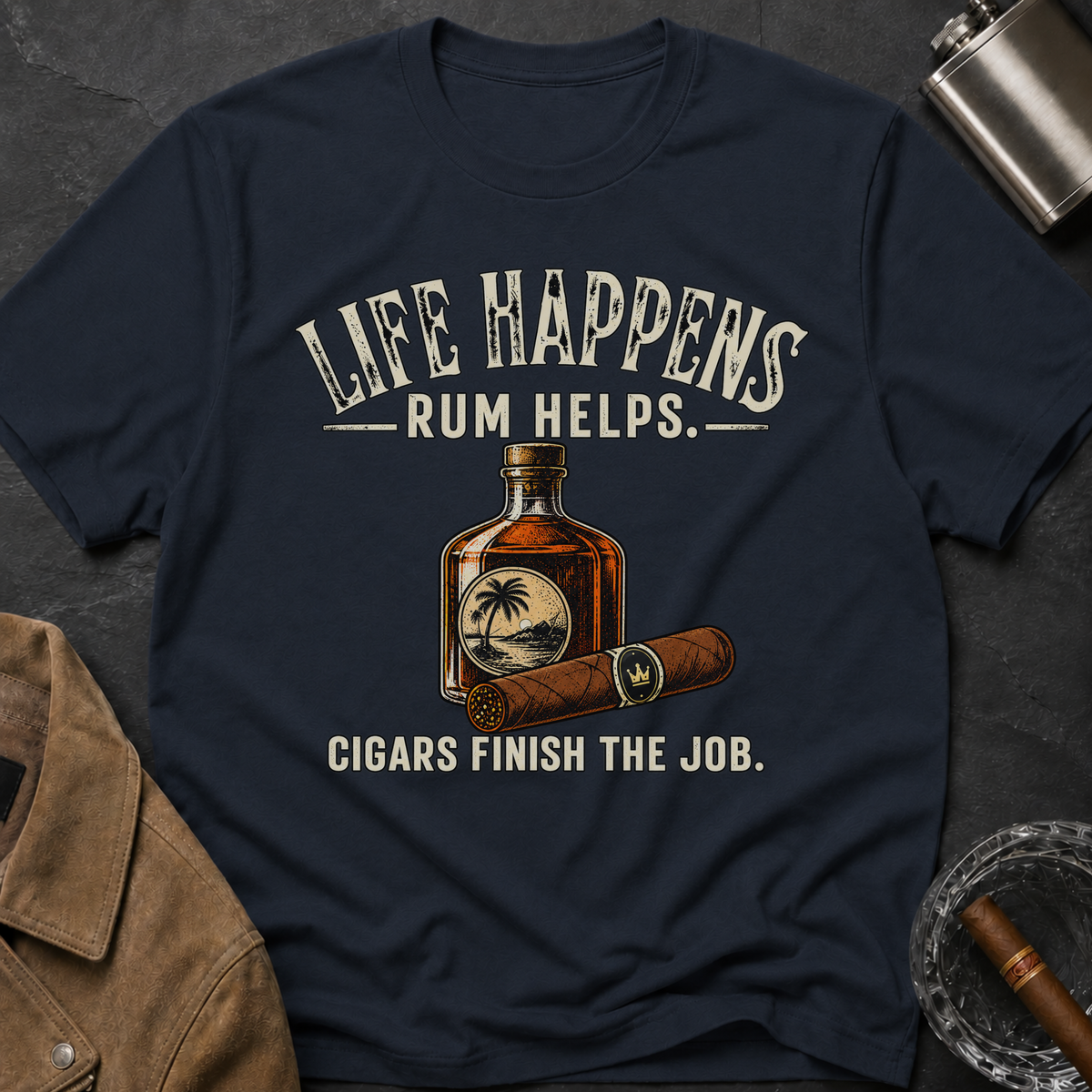 Life Happens Rum Helps T-shirt