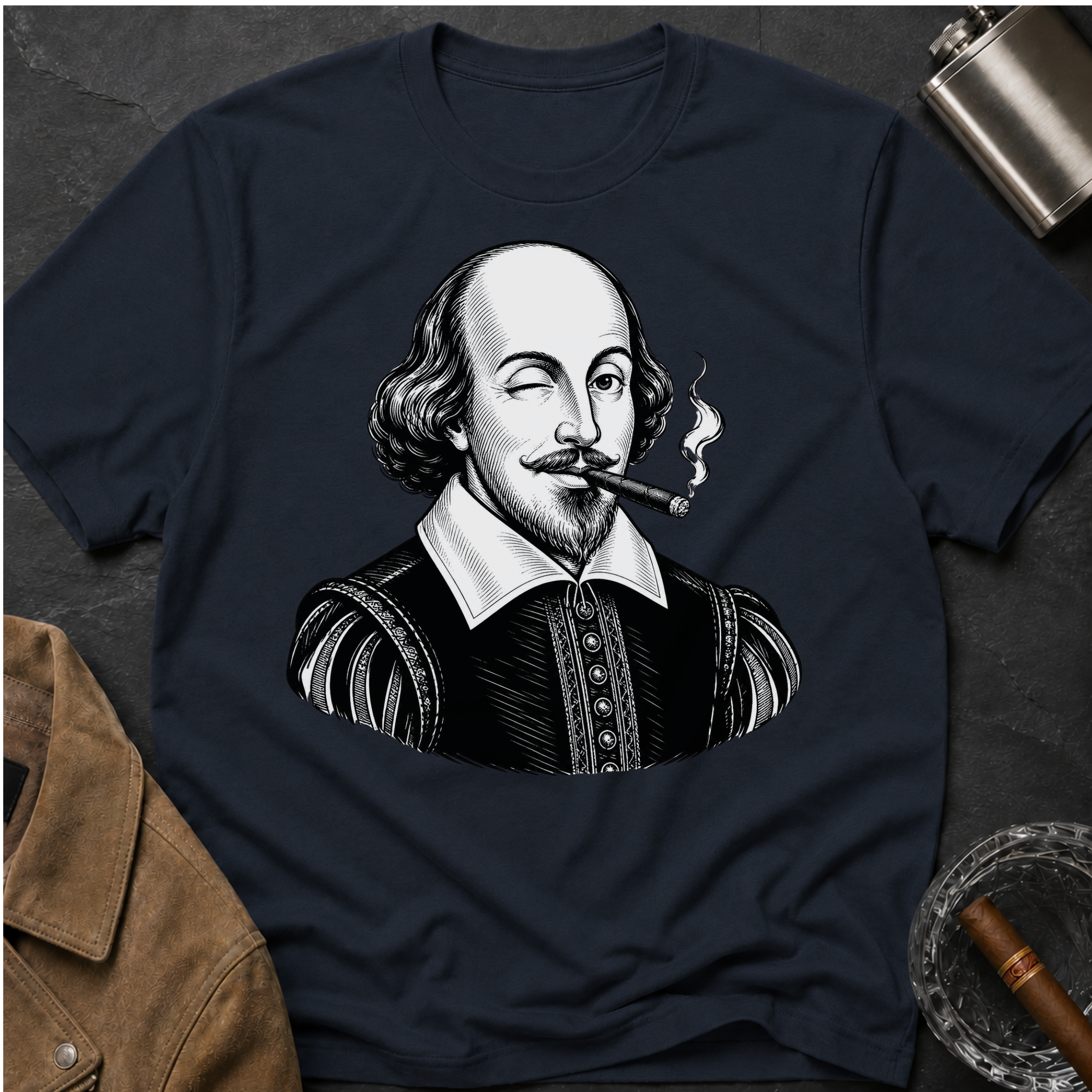 Shakespeare Smoking Portrait T-Shirt