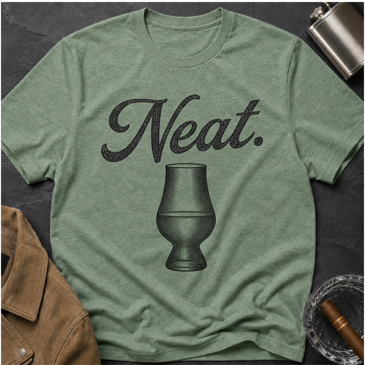 Neat. Whiskey Glass T-Shirt