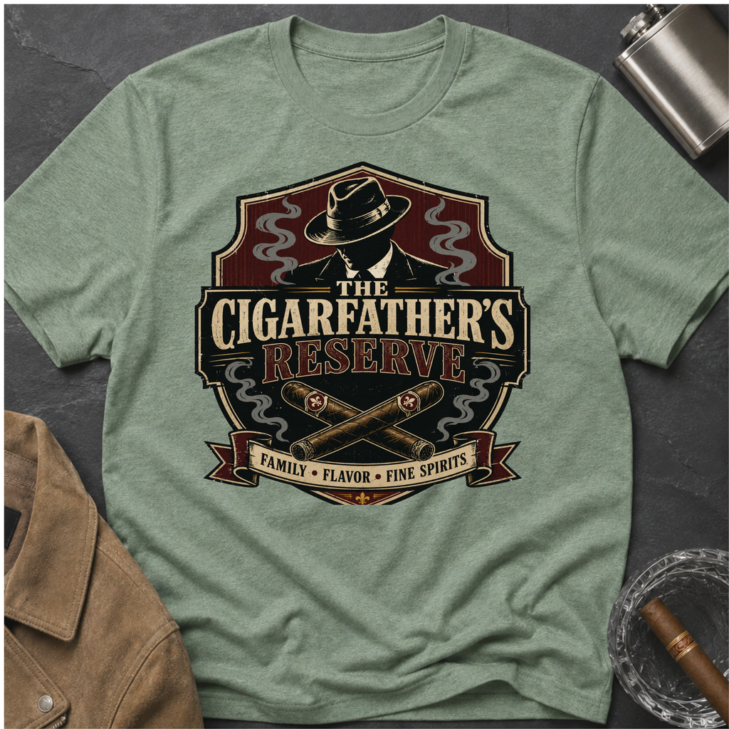 Cigarfather's Reserve T-Shirt — Vintage Cigar Lounge Tee