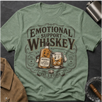 Emotional Support Whiskey Bottle & Glass T-Shirt