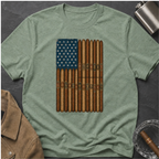 Cigar American Flag T-Shirt — Vintage Patriotic Smoking Tee